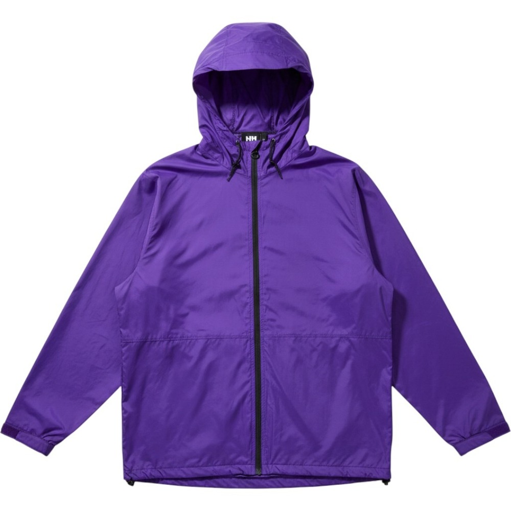 Vtg 90's Helly Hansen Purple Packable Windbreaker Jacket Hooded Full Zip Mens XL